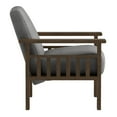 thumbnail image 4 of Amerllia Gray Fabric Upholstery Solid Wood Accent Chair, 4 of 7