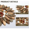 thumbnail image 5 of Boho Wall Decor Mirror 2 Pack 12 inch Rustic Wood Decorative Mirror for Room Decor Rustic Farmhouse Wall Decor for Bedroom Bathroom Living Room Entryway Tril Color, 5 of 9