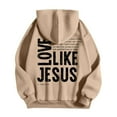 thumbnail image 3 of Love Like Jesus Christian Hoodies for Men 2025 Long Sleeve Hooded Sweatshirt with Pockets Pullover Hoody Mens Hoodies, 3 of 6
