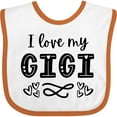 thumbnail image 3 of Inktastic I Love My Gigi with Hearts Boys or Girls Baby Bib, 3 of 4