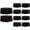 Black, variant on Round Tablecloth 120 Inch Tablecloth 10 Pack Ivory Table Cloths Washable Decorative Polyester TableClothes Cover for Dining Table Banquets Buffet Parties and Wedding