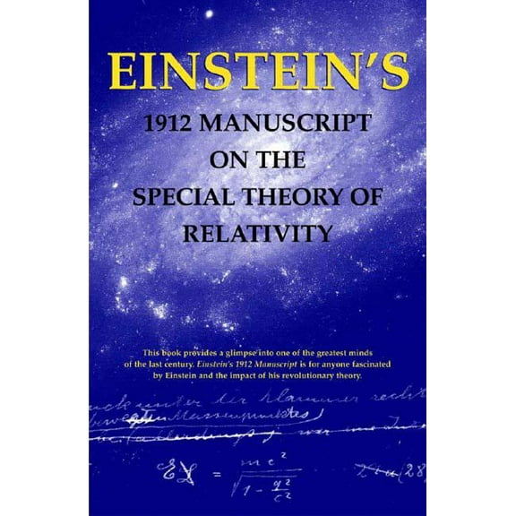 Einstein's 1912 Manuscript on the Special Theory of Relativity (Paperback)
