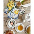 thumbnail image 4 of Yellow Lemon Kitchen Dish Towels for Drying Dishes Set of 2, Middle Century Blue Italian Textured Waffle Weave Microfiber Hand Tea Bathroom Towels Quick Dry & Absorbent Towel 15.7x23.6, 4 of 7