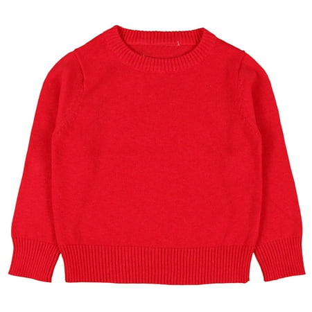 

Girls Tank Tops Toddler Kids Little Girl Boys Solid Color Basic Pullover Knit Sweater Girls Sweater Cotton Pullover Knit Candy Base Layer