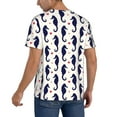 thumbnail image 2 of Fotbe Seahorses and Hearts Baseball Jersey Shirt for Men and Women, Casual Short Sleeves Button Down T-Shirt-X-Large, 2 of 9