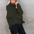 thumbnail image 2 of Suéter de manga larga de felpa informal de cuello alto de color sólido a la moda para mujer Fridja ghj987+4235, 2 of 9