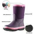 thumbnail image 3 of MCIKCC Kids Waterproof Rubber Rain/Snow Boots for Toddler Boys & Girls, Purple/Pink, 2, 3 of 6