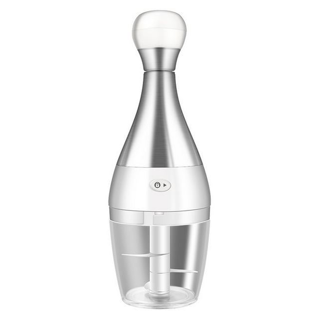 Manual Food Chopper Manual Garlic Chopper Onion Chopper Portable Mini Chopper with Three Blades Hand Press Vegetable Processor for Onion Garlic Veggies Fruits Nuts Herbs