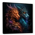 thumbnail image 2 of Designart "Dragon's Lair with Fire Breathing I" Abstract Framed Wall Art Decor - Modern Green Dragons Entryway Framed Wall Art Print, 2 of 6