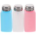 thumbnail image 3 of Pump Bottle For Nail Polish Remover Dispenser Empty Push Down Bottles Assorted Color 13x5cm Pressing Pump Bottle 3Pack, 3 of 5