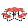 thumbnail image 2 of LifeYard 46" Steel Square Picnic Table,Expanded, Metal Outdoor Table (Red), 2 of 5