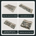 thumbnail image 4 of Washable Kitchen Runner Rug - 2'6''x12' Hallway Rug Distressed Mats Non-Slip Soft Room Floor Carpet for Dining Room (Black, 2'6'' x 12'), 4 of 8