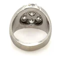 thumbnail image 2 of Forever Jewels 2Ct Round Moissanite Mens Cluster Ring 14K White Gold Plated, 2 of 4