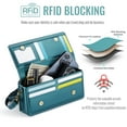 thumbnail image 3 of ShieldPlus RFID Crossbody Wallet Wristlet Purse with Phone Pocket for Women Men,Green, 3 of 9