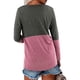 thumbnail image 4 of Camisas Para Mujer Casual Manga Larga Cuello en V Tops Patchwork Blusa Suelta Camisas Odeerbi  ODB129524, 4 of 6