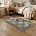 thumbnail image 2 of ODIKA 5'x7' Washable Area Rug Patchwork Spotted Blocks Southwestern Stripe Border Geometric Abstract Refined for Small Living Room, Bedroom, Easy Care, Non-Shedding, Pet Friendly, 2 of 7