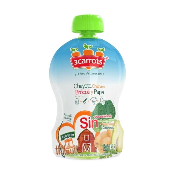 Alimento para lactantes 3Carrots chayote chícharo brócoli y papa 113 g