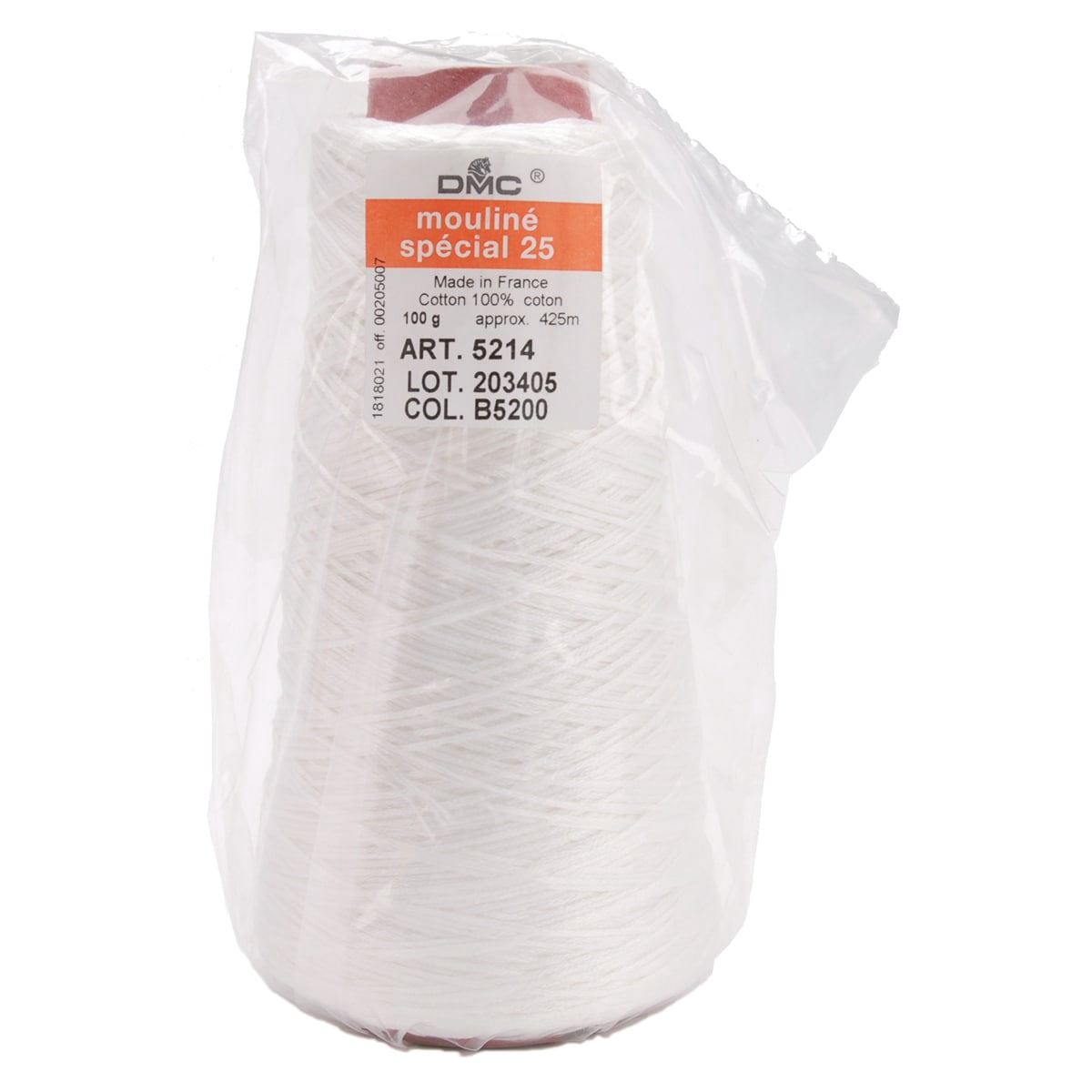 DMC: Cone Floss 5214-B5200 DMC Six Strand Embroidery Cotton 100 Gram Cone-Snow White