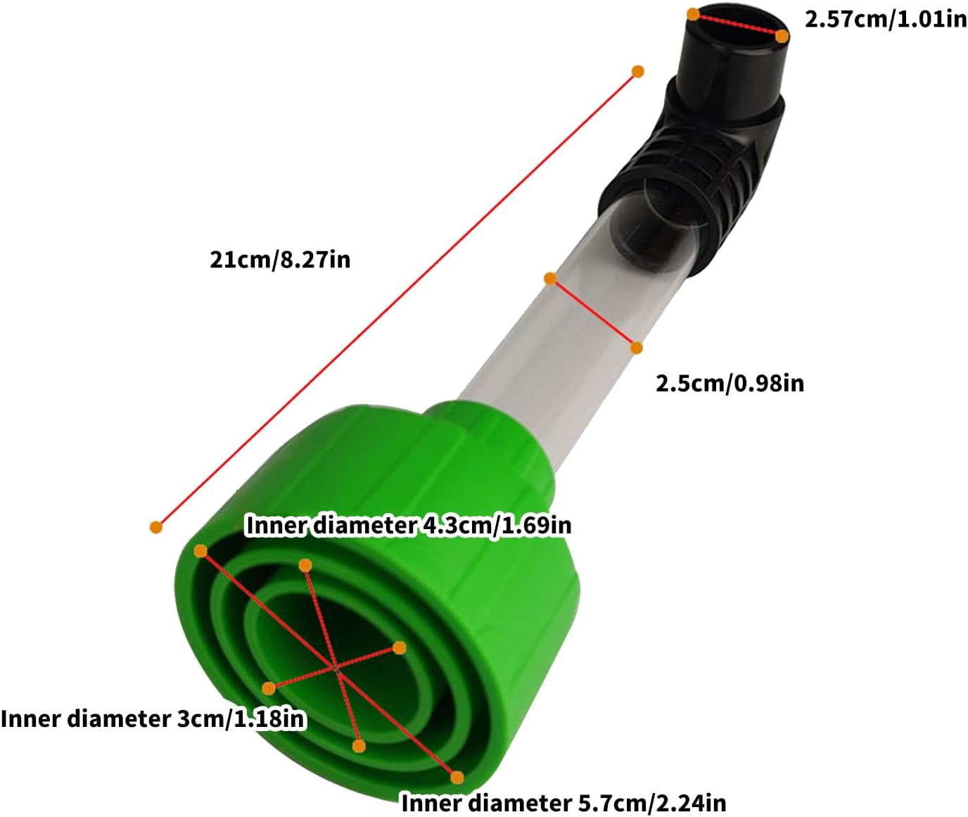 AC Drain Line Cleaner Adapter, 1Pc Plastic Universal HVAC to PVC Wet Vac Attachment, Heavy Duty Unclogger Pipe Connector for Air Conditioner Maintenance Home Office, 8.27 Inch