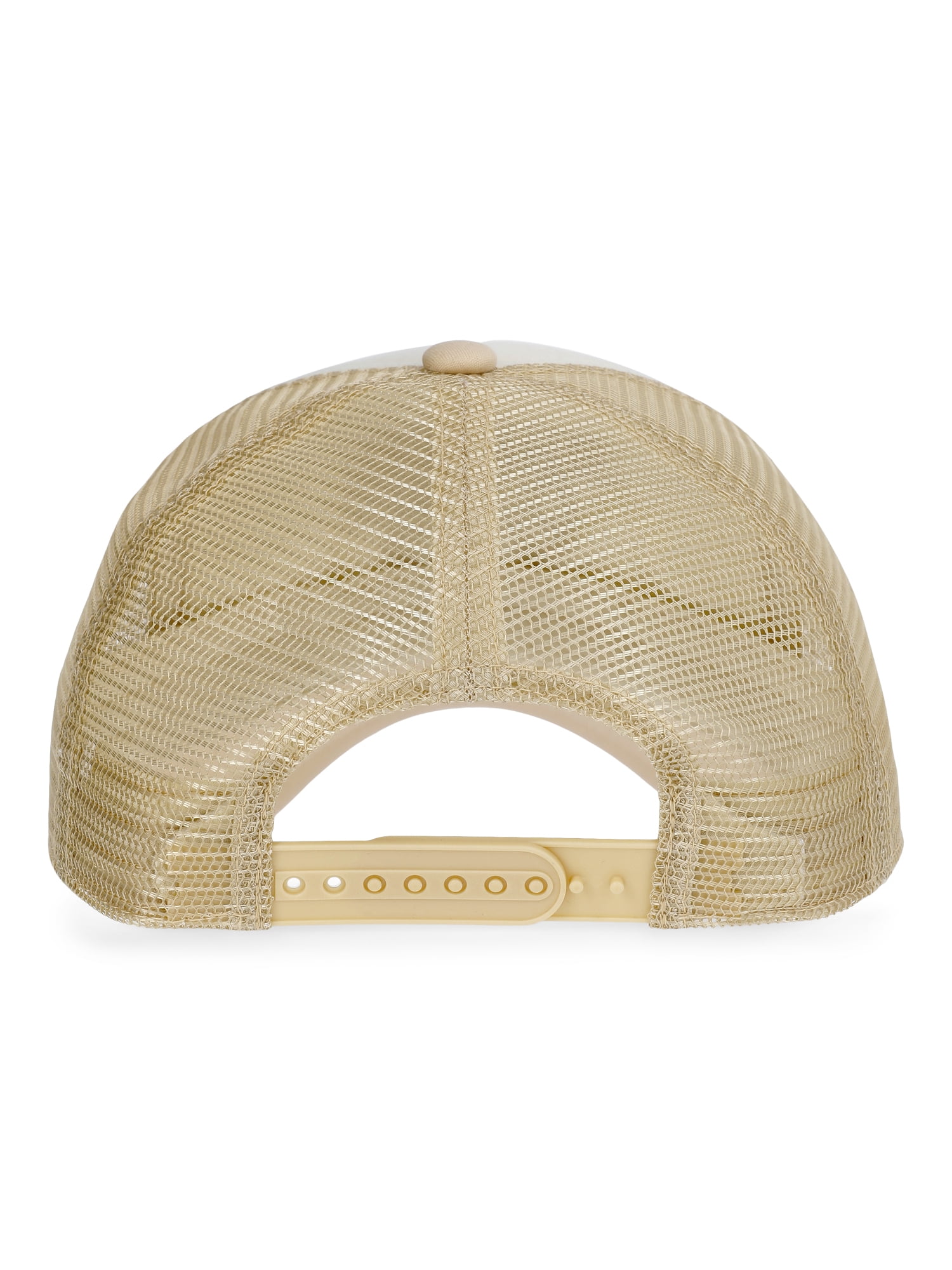 No Boundaries Embroidered Graphic Trucker Hat, Women's, Cream