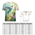 thumbnail image 2 of Flower Hummingbird Women's Short Sleeve T-Shirt Crew Neck Casual Summer Trendy Loose Fit Tops, 2 of 6