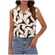 thumbnail image 2 of TaTaai Sleeveless Short Sleeve Blouse Lightweight Drape Women's Casual Fashion Lapel Button Printed Loose Summer Office Daily Top Gift, 2 of 6