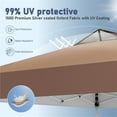 thumbnail image 2 of Summit Living 10 x 10ft Pop up Canopy Tent Straight Legs Instant Canopy for Outside with Wheeled Bag - Brown, 2 of 8