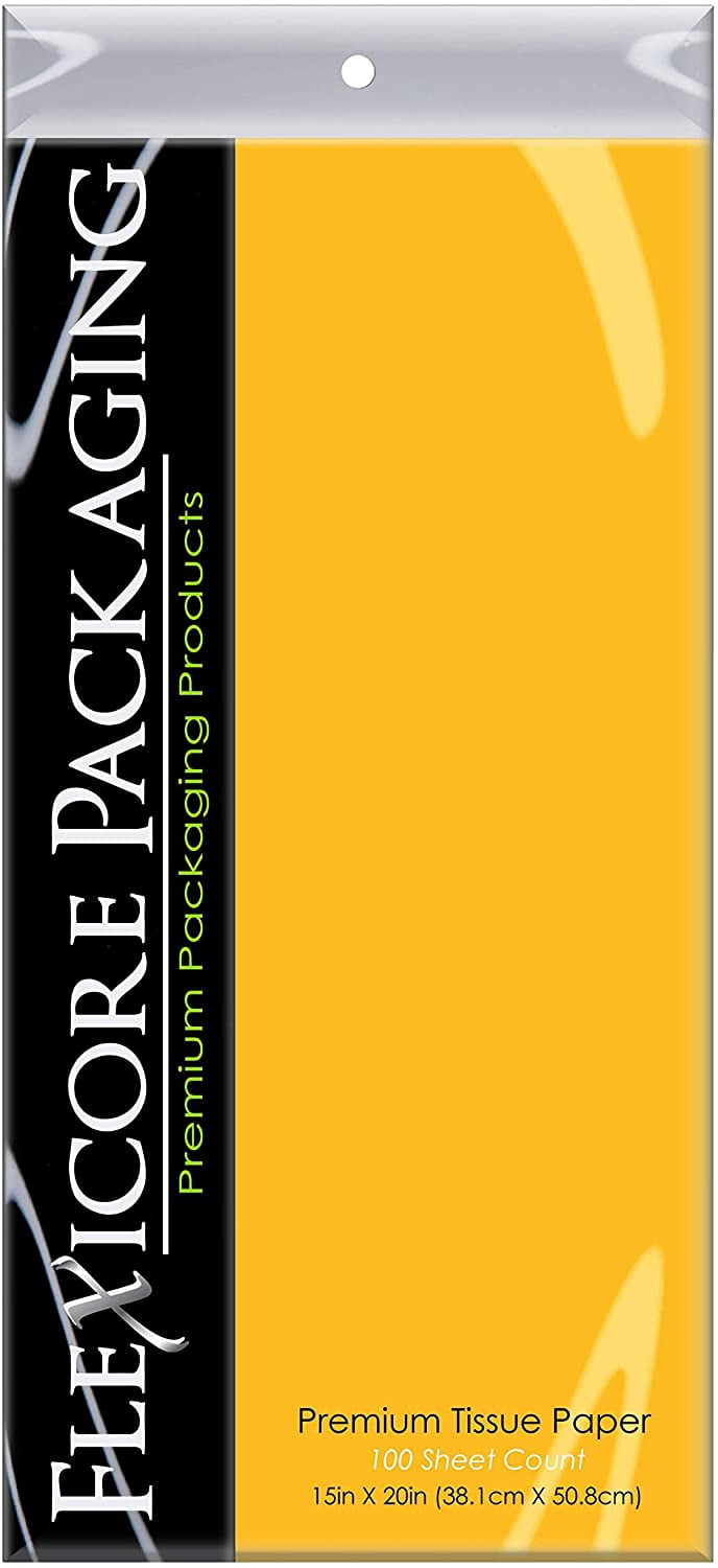 Flexicore Packaging Goldenrod Gift Wrap Tissue, (10 Rolls)