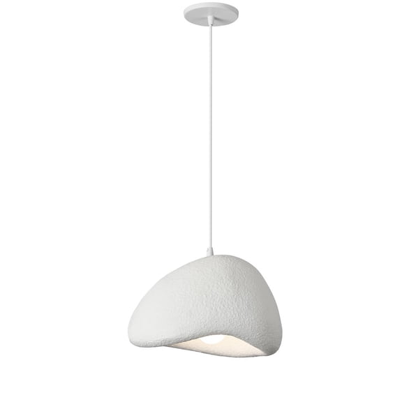 Dainolite 1 Light Pendant in Matte White