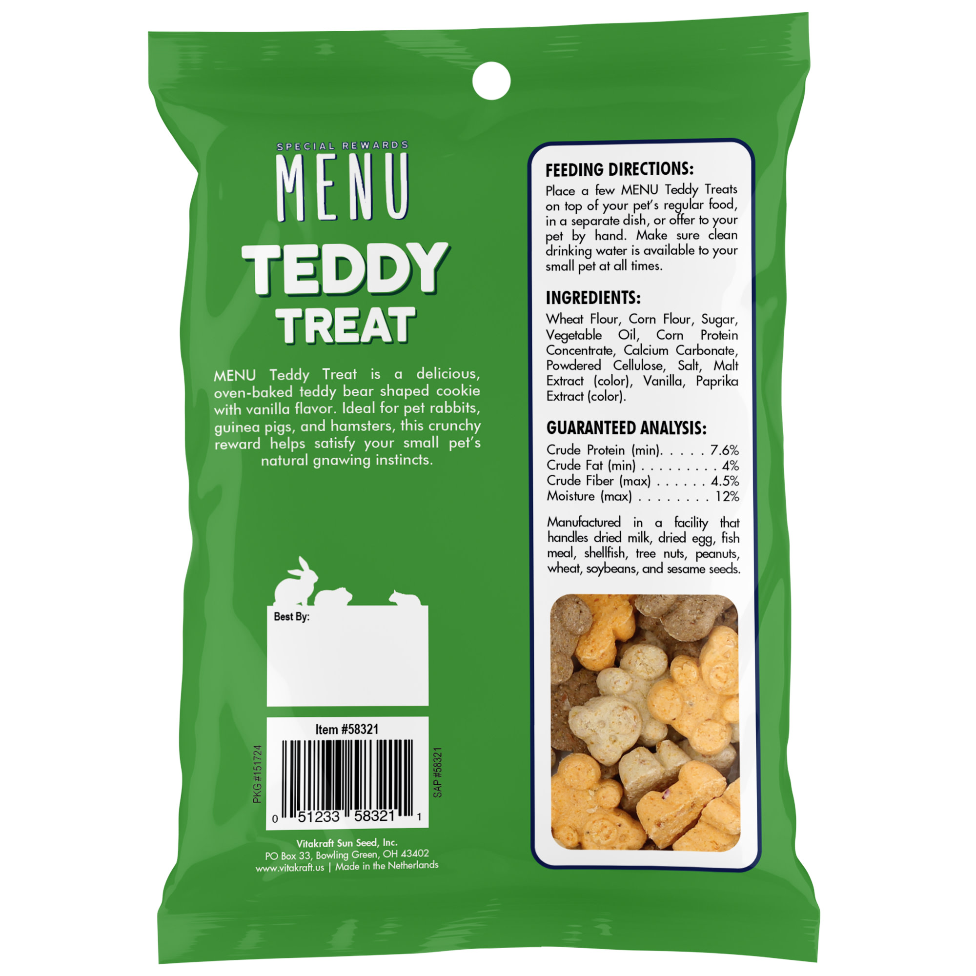 Menu Magic Teddy Small Animal Treats, Vanilla, 4-Pack photo 4