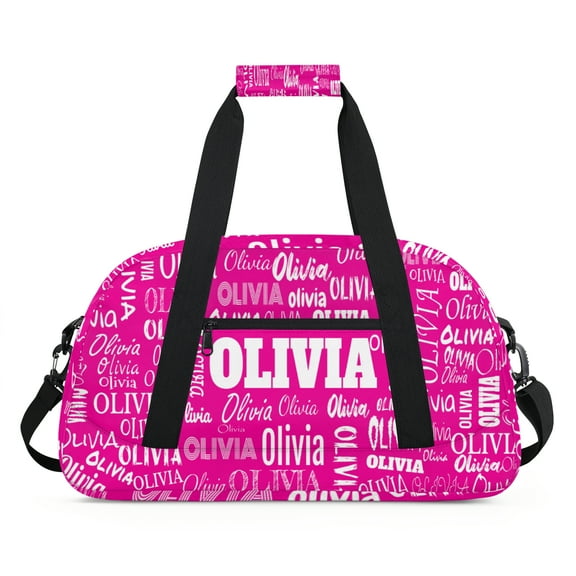 Personalized Dance Bag Gym Bag, Custom Sport Bag Weekender Bag Travel Duffel Bag, Rosy