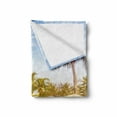 thumbnail image 2 of Landscape Soft Flannel Fleece Throw Blanket, Aerial View of a Pool in a Health Resort Spa Hotel Exotic Sports Modern Photo, Cozy Plush for Indoor and Outdoor Use, 50" x 60", Multicolor, by Ambesonne, 2 of 6
