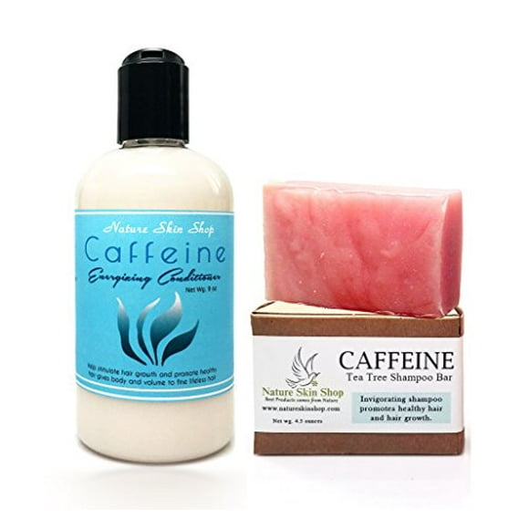 Caffeine and Tea Tree Oil Shampoo Bar and Stimulating Conditioner