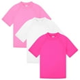 thumbnail image 1 of BIG ELEPHANT 3 Pack Kids Short Sleeve Rash Guard Shirt UPF 50+ Protection Swimwear Quick Dry Swim Tee Youth Rashguard, 1 of 5