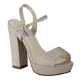 thumbnail image 2 of dyeables, inc womens women's whitta platform dress sandal, champagne, 10 m us, 2 of 2