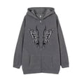thumbnail image 1 of Sudadera con capucha oscura hip-hop gótica Harajuku Y2k con cremallera para hombres y mujeres, chaqueta deportiva informal Harajuku, 1 of 5