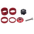 thumbnail image 1 of 4Pcs Casque de Vélo Entretoises Rondelles Tige de Route Couvercle de Tige Joint Rouge, 1 of 4