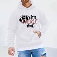 thumbnail image 2 of toraway Men's Mens Chandail à Manches Courtes Sweatshirts Col Rond Mode Sports Imprimé Manches Longues Pull Texturé Décontracté TTTG, 2 of 4