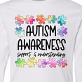 thumbnail image 4 of Inktastic Autism Awareness Support and Understanding Puzzle Pieces Long Sleeve Youth T-Shirt, 4 of 5