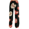 thumbnail image 3 of Hearthz Valentines Day Pajama Pants Women Heart Print Pajama Pants Women Baggy Drawstring Straight Leg Sleep Pants Women, 3 of 4