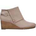 thumbnail image 2 of Dr. Scholl's Womens Create Faux Suede Wedges Booties Taupe 10 Medium (B,M), 2 of 6