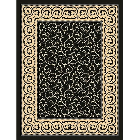 Persian Weavers 5 X 8 Bahamas High End Indoor Outdoor Rug Black Mocha Grey