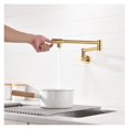 thumbnail image 3 of Pot Filler Tap Wall Mounted Foldable Kitchen Faucet Single Cold Single Hole Rose Gold Sink Tap Rotate Folding Spout Brass ,360° Swivel High Arc Faucet, 3 of 5