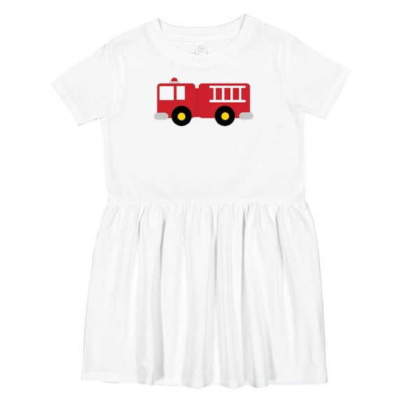 Inktastic Fire Truck Childs Fireman Girls Toddler Dress