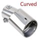 thumbnail image 1 of Universal Stainless Steel Chrome Car Tail Rear Straight Round Exhaust Pipe Tail Muffler Pipe Tip Accessorie, 1 of 5