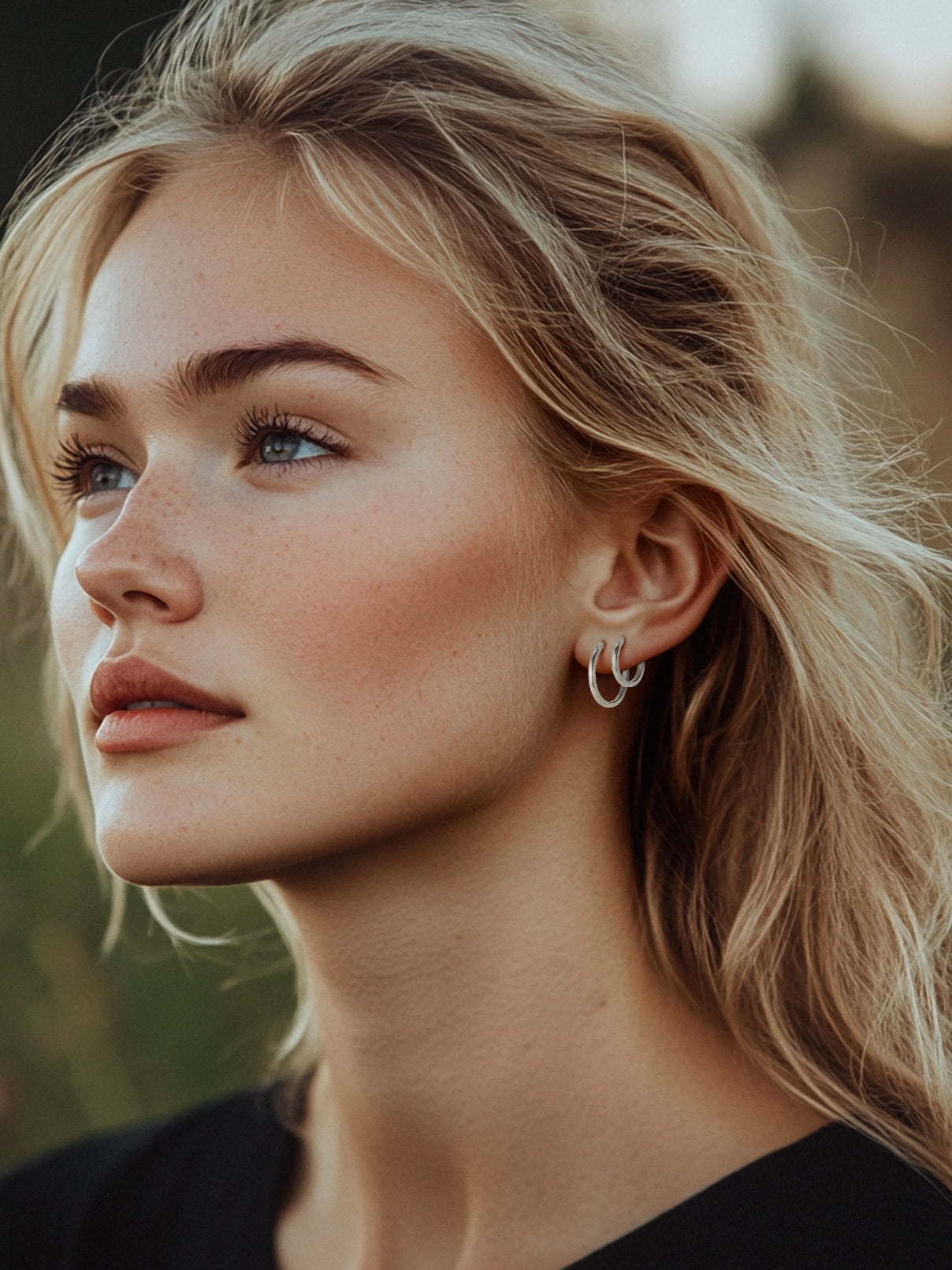FaithHeart Sterling Silver Huggie Hoop Earrings for Women, Hypoallergenic Lightweight Small Cartilage Earrings Cuff Tragus Hoop Earrings for Mom Mothers Day Jewelry Gift 14mm