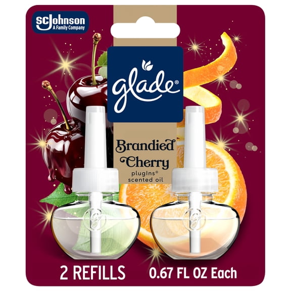 Glade PlugIns Scented Oil Refill 2 Count, Brandied Cherry
