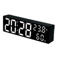 thumbnail image 2 of Reloj digital con temperatura Sunnimix Despertador En blanco y negro, 2 of 8