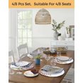 thumbnail image 5 of 15 Inch Round Placemats Set of 4, Brown Eucalyptus Leaves Non Slip Heat Insulation PP Table Mats, Spring Leaves Plants Country Washable Place Mats for Kitchen Dining Party Table Decor, 5 of 7