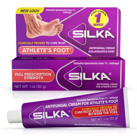 Silka Athletes Foot, Prescription Strength, Antifungal Cream, 1 oz